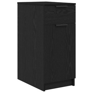 vidaXL Kantoor kast 33 x 50 x 75 cm Bewerkt hout Zwart Eiken