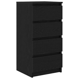 vidaXL Dressoir 37,5x35x76 cm spaanplaat zwart eikenkleurig