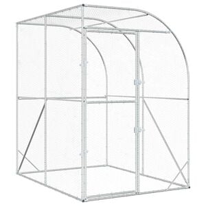 vidaXL Kippenhok zilver 200 x 200 x 215 cm Gegalvaniseerd staal