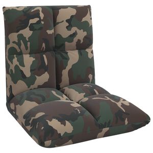 vidaXL Verstelbare vlo stoelen Legergroen Stof