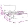 vidaXL Opslag bed met hoofdeinde Zwart 150 x 200 cm Bewerkt hout