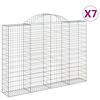 vidaXL Schanskorven 7 st gewelfd 200x30x140/160 cm ijzer