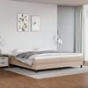 vidaXL Boxspring met matras kunstleer cappuccinokleurig 200x200 cm