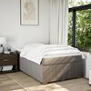 vidaXL Boxspring met matras stof taupe 120x190 cm
