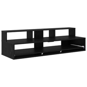vidaXL studiobureau Zwart eiken 152 x 42,5 x 36 cm Bewerkt hout