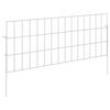 vidaXL Tuin omheining met palen 12 st 75 x 30 cm Gegalvaniseerd staal