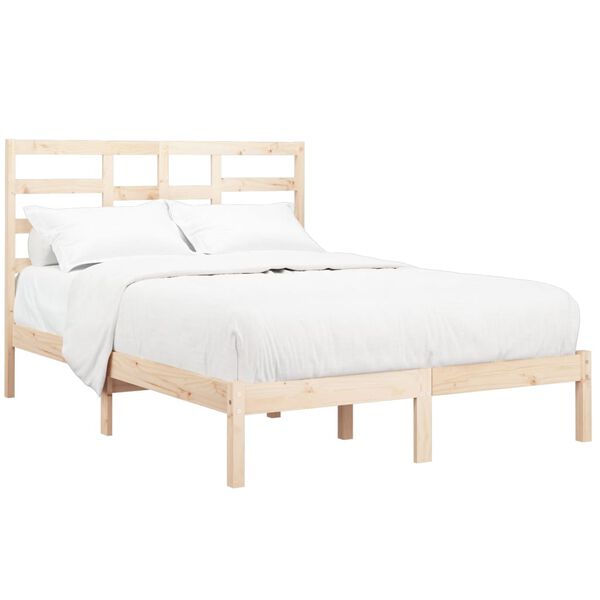 vidaXL Bedframe massief hout 140x190 cm