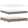 vidaXL Boxspring bed met matras met hoofdeinde Taupe 200 x 200 cm Stof