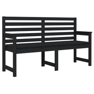vidaXL Tuinbank 159,5x48x91,5 cm massief grenenhout zwart