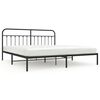 vidaXL Bedframe met hoofdbord metaal zwart 200x200 cm