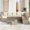 vidaXL Tuin Sofa Set met kussen met opslag 9 pcs Bruin Poly riet