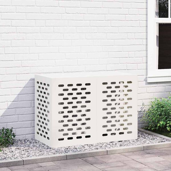 vidaXL Airconditioner hoes Wit 100 x 50 x 70 cm Staal