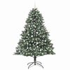 vidaXL Kunstkerstboom met 300 LED Groen 210 cm PVC en Plastic en Staal