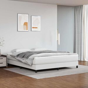 vidaXL Pocketveringmatras medium 180x200x20 cm kunstleer wit