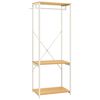 vidaXL Kledingkast 60x40x167 cm metaal spaanplaat wit en eikenkleurig