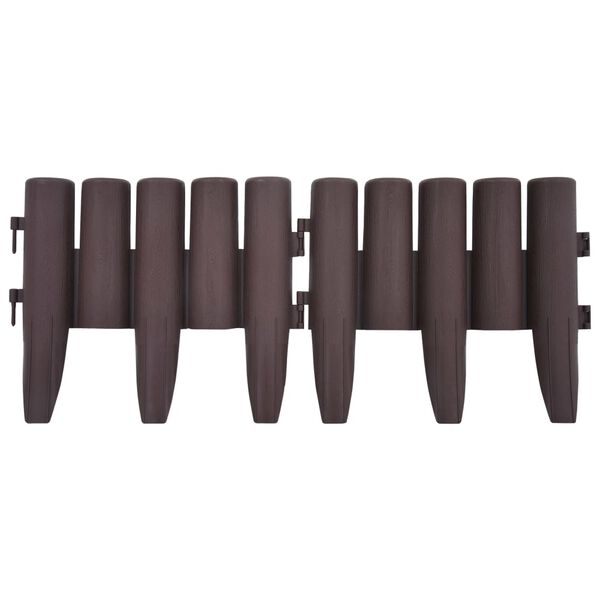 vidaXL Gazonranden 36 st 10 m PP bruin