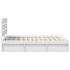 vidaXL Bedframe met hoofdeinde Wit 150 x 200 cm Massief grenenhout