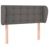 vidaXL Hoofdbord met randen 83x23x78/88 cm kunstleer grijs