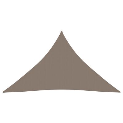 vidaXL Zonnescherm driehoekig 3x4x4 m oxford stof taupe