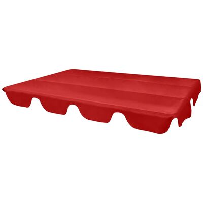 vidaXL Vervangingsluifel voor schommelbank 226x186 cm rood