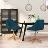 vidaXL Eetkamerstoelen draaibaar 2 st fluweel blauw