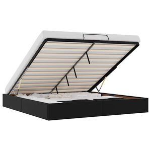 vidaXL Bedframe zonder matras 160x200 cm kunstleer zwart