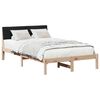vidaXL Bedframe Bruin en zwart 120 x 200 cm Massief grenenhout