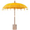 vidaXL Balinese parasol met basis Geel 215 x 215 x 260 cm