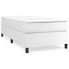 vidaXL Boxspring met matras kunstleer wit 90x200 cm