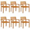vidaXL Tuinstoelen 6 st 59x55x85 cm massief acaciahout
