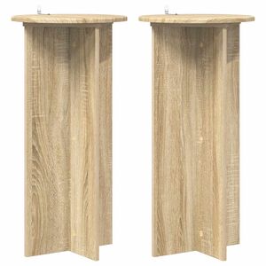 vidaXL Plantenstandaard 2 pcs Sonoma Eiken 40 x 40 x 80 cm