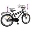 vidaXL Kinderfiets 20 Inch voor 6-11 jaar oud Zwart