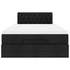 vidaXL Ottoman bed met matras en LED's 120x200 cm stof zwart