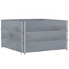 vidaXL Plantenbak 100x100 cm massief grenenhout grijs