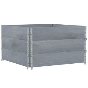 vidaXL Plantenbak 100x100 cm massief grenenhout grijs