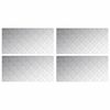 vidaXL Trapmatten 4 st 100 x 50 cm Zilver Aluminium Rechthoekig