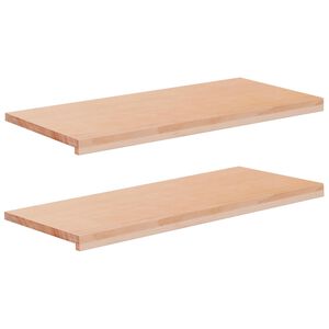 vidaXL Raamkozijnen 2 st Naturel 100 x 40 x 2 cm Massief beukenhout