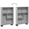 vidaXL Opbergtrolley smal 48x13x68 cm bewerkt hout grijs sonoma eiken