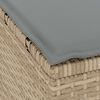 vidaXL Tuin Eetset Beige Poly riet