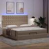 vidaXL Ottoman bed met matras en LED's 160x200cm kunstleer