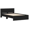 vidaXL Bedframe met hoofdeinde zwart 135x190 cm