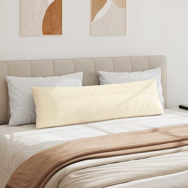 vidaXL Sofa Kussens 2 stuks Crème 145 x 40 cm Cordstof