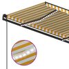 vidaXL Luifel automatisch met LED en windsensor 5x3,5 m geel en wit