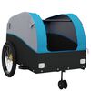 vidaXL Fietstrailer 45 kg ijzer zwart en blauw
