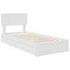 vidaXL Opslag bed met hoofdeinde met lade Wit 75 x 190 cm Bewerkt hout