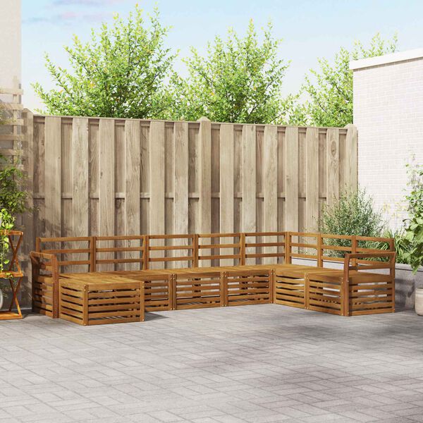 vidaXL Sofa-Sets 8 pcs Naturel Massief Acaciahout