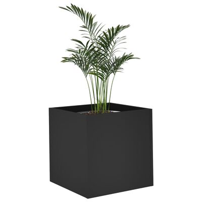 vidaXL Plantenbak 40x40x40 cm bewerkt hout zwart