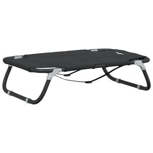 vidaXL Hondenbed 105 x 65 x 18 cm Staal Lichtgrijs