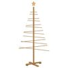 vidaXL Houten kerstboom met standaard Bruin 150 cm Bamboe