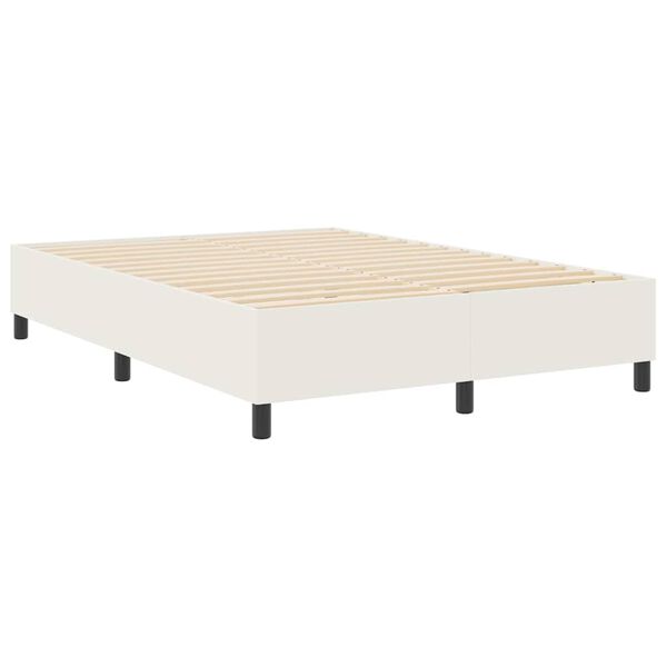 vidaXL Platform bedframe Cr&egrave;me 160 x 200 cm Katoen Stof